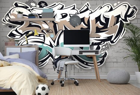 CARTA DA PARATI AUTOADESIVA – SCRITTA STREET ART - CARTA DA PARATI AUTOADESIVE - CARTA DA PARATI