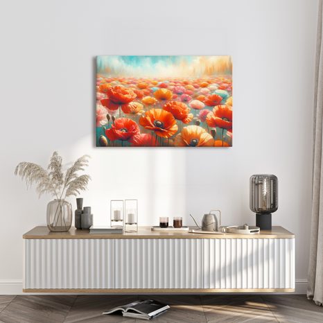 WANDBILD MOHNFELD - WANDBILDER FELDER UND WIESEN - BILDER