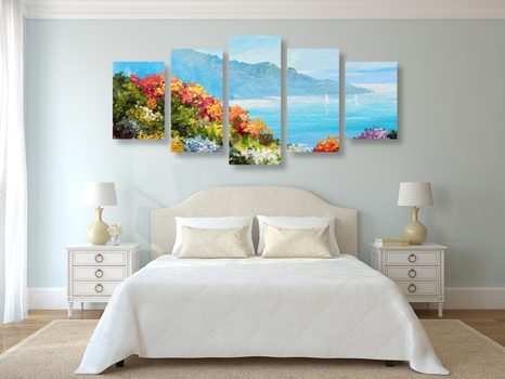 TABLOU 5-PIESE VEDERE LA MARE - TABLOU NATURĂ ȘI PEISAJE NATURALE - TABLOURI
