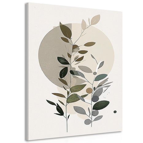 IMPRESSION SUR TOILE PLANTES MINIMALISTES DE STYLE BOHÈME - IMPRESSIONS SUR TOILE ARBRES ET FEUILLES - IMPRESSION SUR TOILE