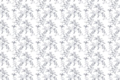TAPETA NĚŽNÁ LILIE V BÍLÉM PROVEDENÍ - ČERNOBÍLÉ TAPETY - TAPETY