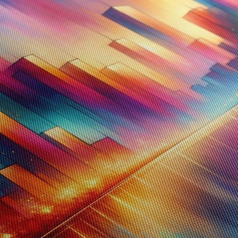 OBRAZ ZÁŘIVÉ MĚSTO V NOCI - OBRAZY MĚSTA - OBRAZY