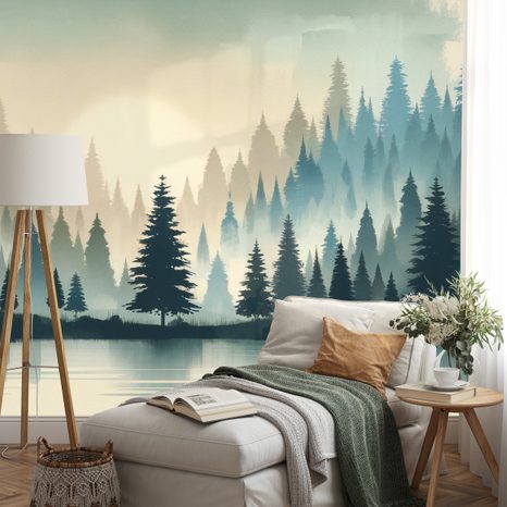 TAPETA ZAMLŽENÝ LESNÍ SOUMRAK - TAPETY LES - TAPETY