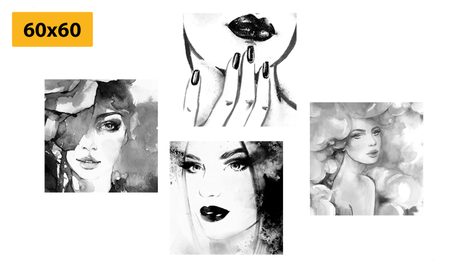 SET OBRAZOV ELEGANCIA ŽENY - ZOSTAVY OBRAZOV - OBRAZY