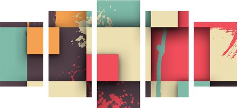 TABLOU 5-PIESE TEXTURĂ ABSTRACTĂ - TABLOURI ABSTRACTE - TABLOURI