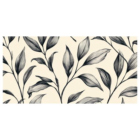 CANVASTAVLA ELEGANTA BOTANISKA BLAD PÅ BEIGE - TAVLOR MED TRÄD OCH BLAD - TAVLOR
