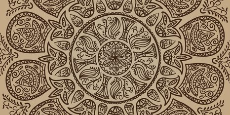 WANDBILD MANDALA MIT ABSTRAKTEN NATURMOTIVEN - BILDER - 🔥 TOTALAUSVERKAUF 🔥