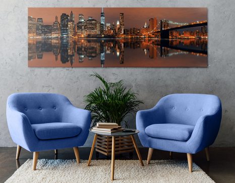 SLIKA ODSEV MANHATTANA V VODI - SLIKE MESTA - SLIKE