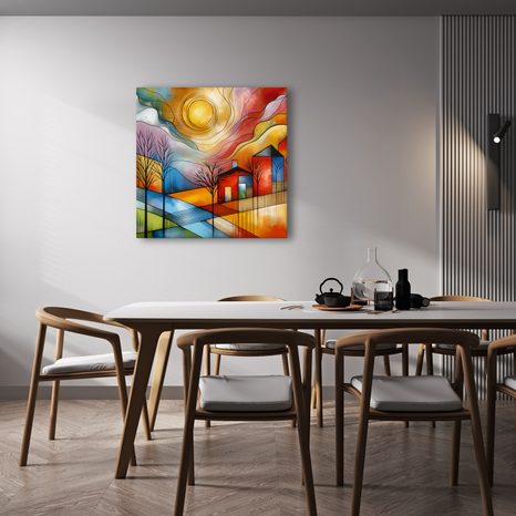 OBRAZ ULICE V BARVÁCH - ABSTRAKTNÍ OBRAZY - OBRAZY