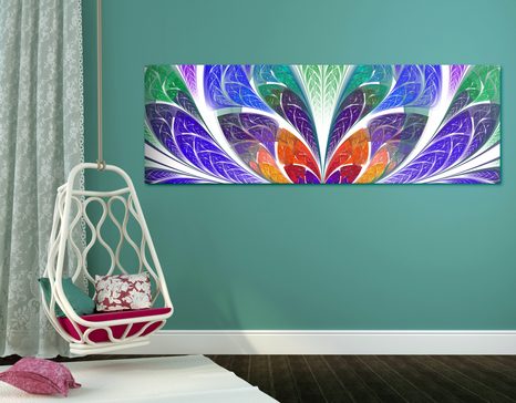 КАРТИНА НА ПЛАТНО – АБСТРАКЦИЯ НА ЦВЕТНО СТЪКЛО - АБСТРАКТНИ КАРТИНИ - КАРТИНИ