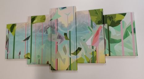 5-DÍLNÝ OBRAZ ABSTRAKTNÍ RÁJ - ABSTRAKTNÍ OBRAZY - OBRAZY