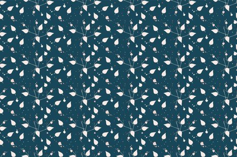 PAPIER PEINT – FEUILLES DÉLICATES EN BLEU - PAPIERS PEINTS NATURE - PAPIERS PEINTS PANORAMIQUES