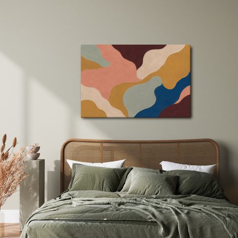 WANDBILD ZARTE ABSTRAKTION IN PASTELLTÖNEN - WANDBILDER ABSTRAKTE FORMEN - BILDER