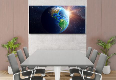 OBRAZ MODRÁ PLANETA ZEMĚ - OBRAZY VESMÍRU A HVĚZD - OBRAZY