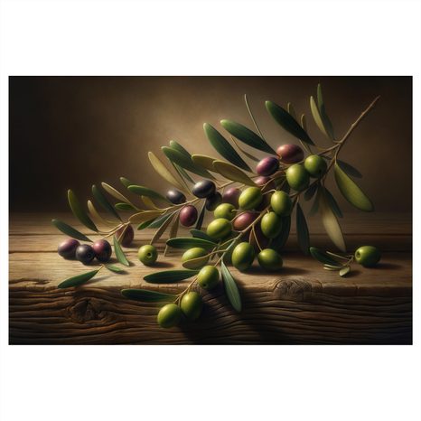 OBRAZ STŘEDOMOŘSKÉ OLIVY - OBRAZY STROMY A LISTY - OBRAZY