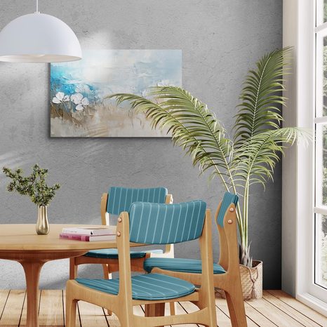 OBRAZ IMITÁCIA OLEJOMAĽBY PLÁŽE A OBLOHY - ABSTRAKTNÉ OBRAZY - OBRAZY