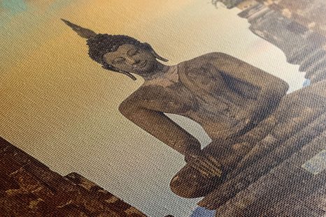 КАРТИНА НА ПЛАТНО – СТАТУЯ НА БУДА В ПАРК СУКХОТАЙ - ФЪН ШУЙ КАРТИНИ - КАРТИНИ