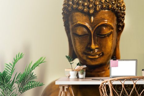 FOTOTAPETA BRONZOVÁ HLAVA BUDHY - TAPETY FENG SHUI - TAPETY