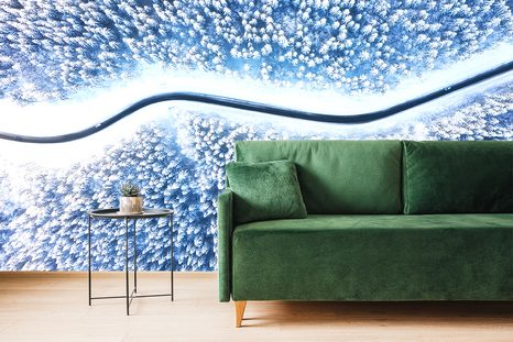 FOTOTAPETA POHLED NA ZIMNÍ KRAJINU - TAPETY PŘÍRODA - TAPETY