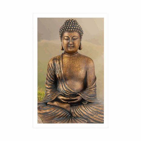 PLAKÁT SOCHA BUDDHY V MEDITUJÍCÍ POLOZE - FENG SHUI - PLAKÁTY
