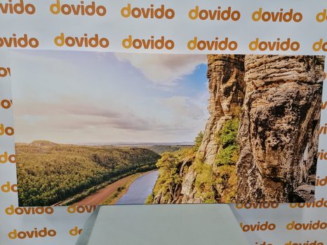 OBRAZ VÝHLED NA ŘEKU LABE - OBRAZY PŘÍRODY A KRAJINY - OBRAZY