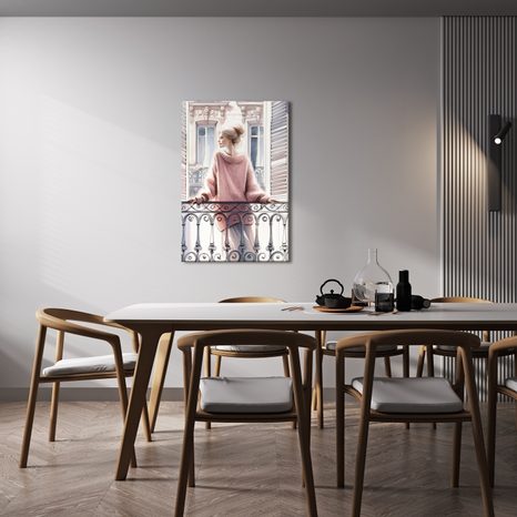 WANDBILD BLICK AUS PARISER FENSTER - WANDBILDER FRAUEN - BILDER