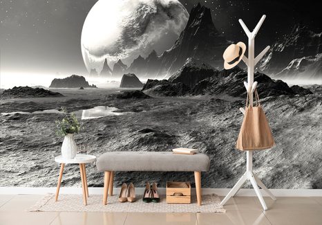 TAPETA FANTASY ČERNOBÍLÁ KRAJINA - ČERNOBÍLÉ TAPETY - TAPETY