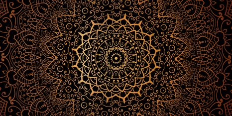 CANVAS PRINT VINTAGE MANDALA IN INDIAN STYLE - PICTURES - 🔥 TOTAL SALE 🔥