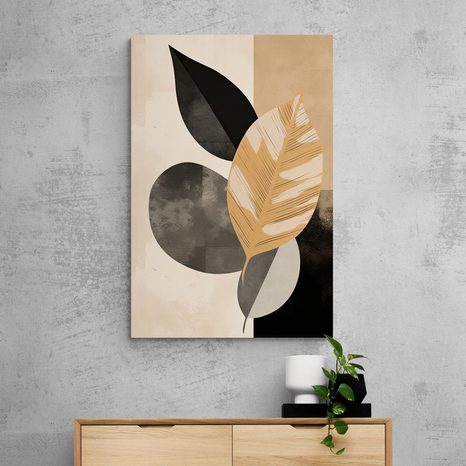 OBRAZ ABSTRAKCYJNE LIŚCIE NO1 - OBRAZ ABSTRAKCYJNE KSZTAŁTY - OBRAZY
