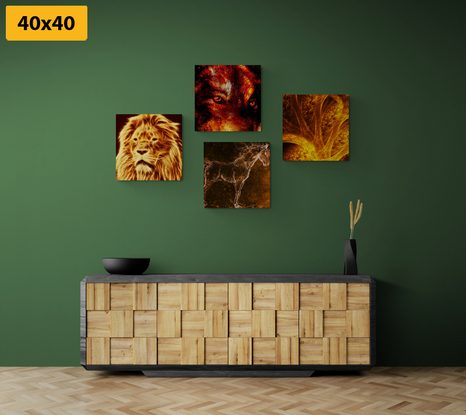 SET DI QUADRI – ANIMALI ASTRATTI - COLLEZIONI DI QUADRI - STAMPE E QUADRI