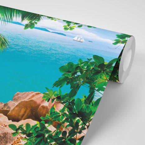 TAPETA LOĎKA NA ŠIRÉM MOŘI - TAPETY - TOTÁLNÍ VÝPRODEJ 🔥