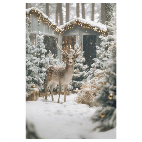 VÁNOČNÍ OBRAZ ZIMNÍ POHÁDKA V LESE - VÁNOČNÍ A ZIMNÍ OBRAZY - PICTURES