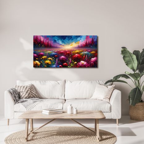 WANDBILD BLUMENWIESE - WANDBILDER FELDER UND WIESEN - BILDER