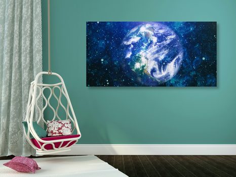 WANDBILD PLANET ERDE - BILDER VON UNIVERSUM UND STERNEN - BILDER