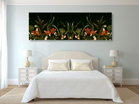 TABLOU CU ORNAMENT FLORAL - TABLOU FLORI - TABLOURI