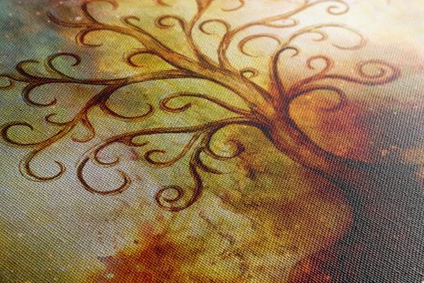 KÉP ÉLETFA BOLYGÓ ABSZTRAKT ELEMEKKEL - ÉLETFÁK KÉPEK - KÉPEK