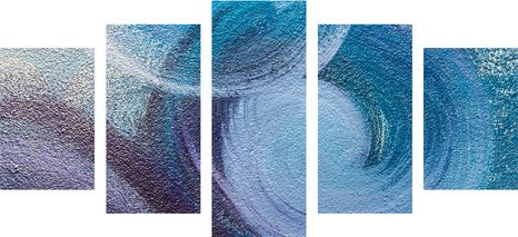 5-DIELNY OBRAZ MODERNÉ ABSTRAKTNÉ ŤAHY - ABSTRAKTNÉ OBRAZY - OBRAZY