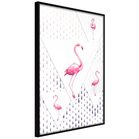 POSTER - FLAMINGOS AND TRIANGLES