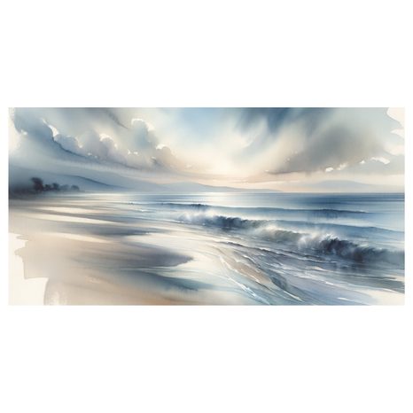 WANDBILD MORGENWELLEN AN DER KÜSTE - BILDER MEER UND STRAND - BILDER