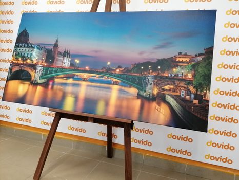 SLIKA OSVETLJENA PANORAMA PARIZA - SLIKE MESTA - SLIKE