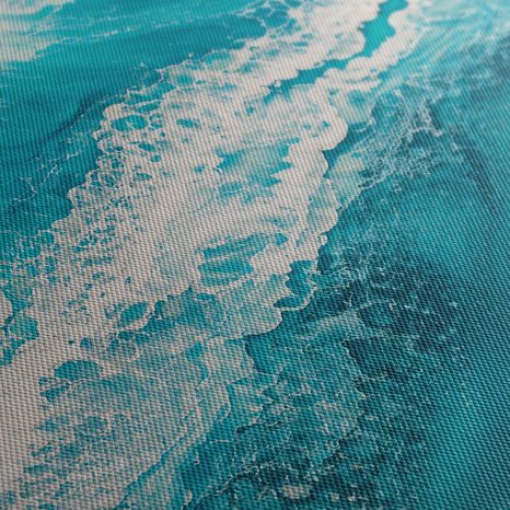 CANVASTAVLA OCEANENS SKUM I BLÅ TONER - TAVLOR MED HAV OCH STRAND - TAVLOR