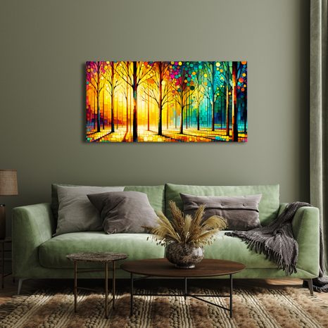 OBRAZ SLUNEČNÝ LES - OBRAZY LES - OBRAZY