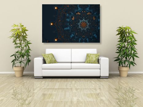 WANDBILD LUXURIÖSES MANDALA - BILDER MIT FENG SHUI-MOTIVEN - BILDER
