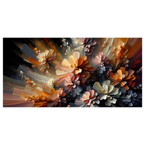 WANDBILD ABSTRAKTE BLUMENEXPLOSIONEN - BILDER BLUMEN - BILDER