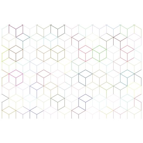 SAMOLEPIACA TAPETA FAREBNÉ KOCKY - SAMOLEPIACE TAPETY - TAPETY