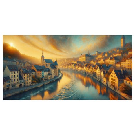 OBRAZ ZÁŘE TICHÉHO MĚSTA - OBRAZY MĚSTA - OBRAZY