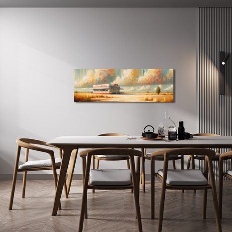 SLIKA BISTRO OB CESTI - VINTAGE IN RETRO SLIKE - SLIKE