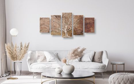 5-DÍLNÝ OBRAZ KORUNA STROMU - OBRAZY STROMY ŽIVOTA - OBRAZY