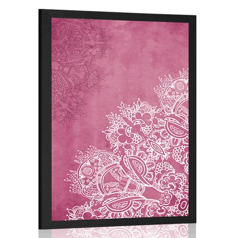 AFFICHE ÉLÉMENTS D'UN MANDALA FLORAL - FENG SHUI - AFFICHES