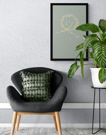 PLAGÁT SRDCE Z LÚČNYCH KVETOV - MOTÍVY Z NAŠEJ DIELNE - PLAGÁTY